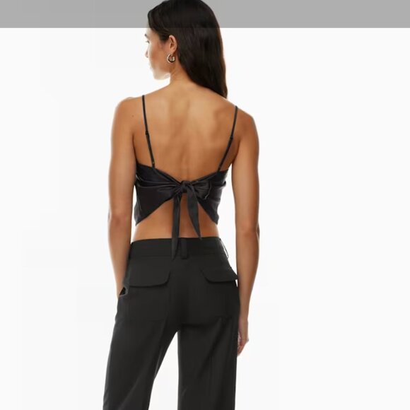 Aritzia Sunday Best Elektra Satin Camisole Black XS - Picture 2 of 5
